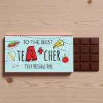 To The Best Teacher Personalised Chocolate Bar 90g
