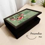 Christmas Personalised Dark Wood Keepsake Box
