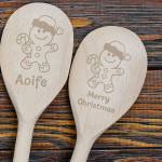 Christmas Gingerbread - Personalised Wooden Spoon