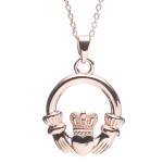 Rose Gold Claddagh Pendant - Newgrange Living