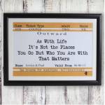 Train Ticket Not Places But People That Matter Forever Personalised Framed Poster