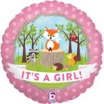 Woodland Baby Girl Balloon in a Box