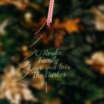 Christmas Tree Clear Personalised Hanging Decoration