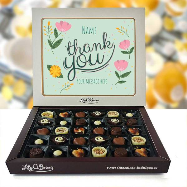 Thank You Flowers Personalised Chocolate Box 270g