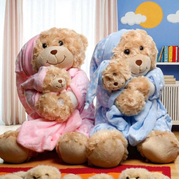 Personalised Bedtime Bear with Comforter