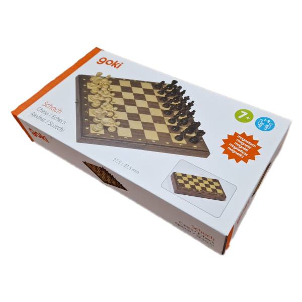 Wooden Chess Set - Magnetic With Folding Board