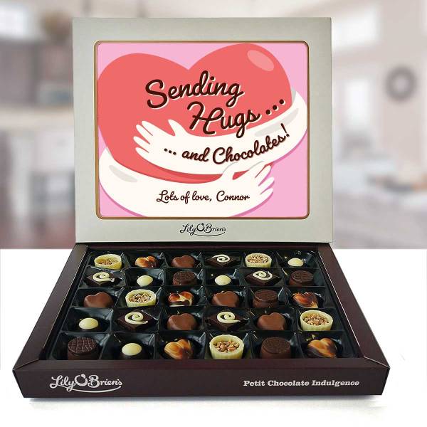 Sending Hugs And Chocolates Personalised Chocolate Box 270g