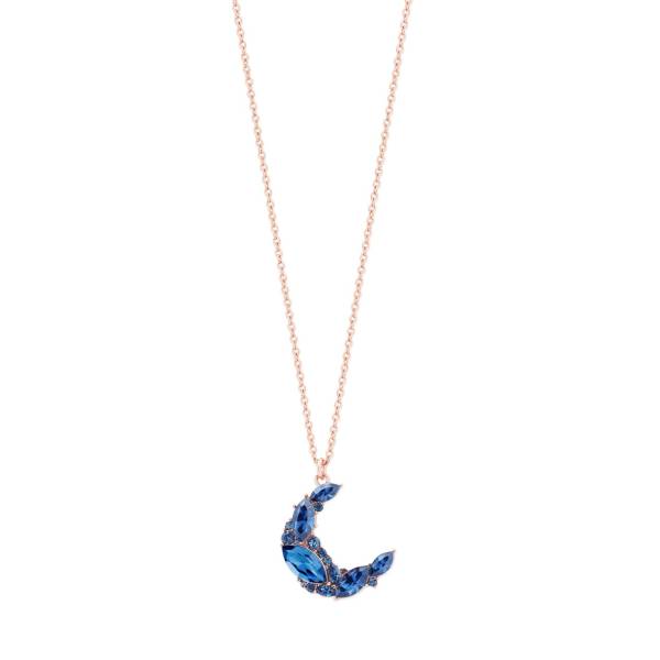 Tipperary Half Moon Sapphire Rose Gold Pendant