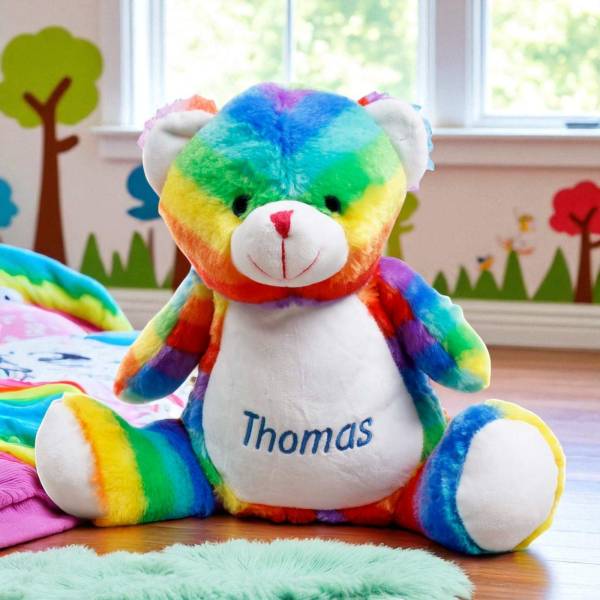 Zippie Rainbow Bear - Personalised