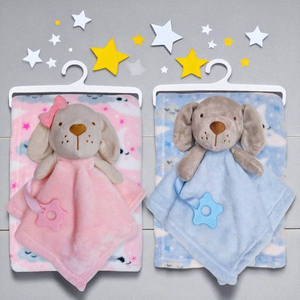 Personalised Baby Blanket & Comforter Set - Puppy