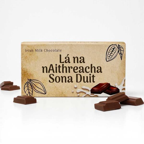Lá na nAithreacha Sona Duit - Irish Milk Chocolate Bar 90g
