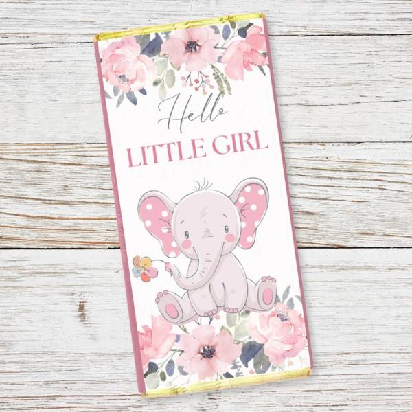 Hello Baby Girl Chocolate Bar 90g