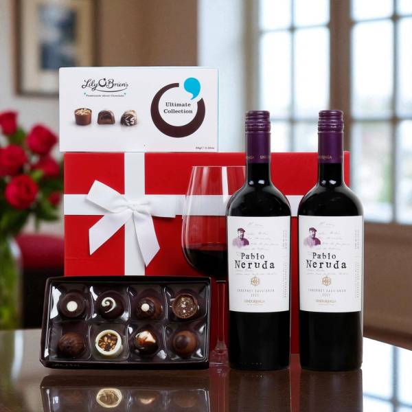 Double Red Wine & Choc Hamper