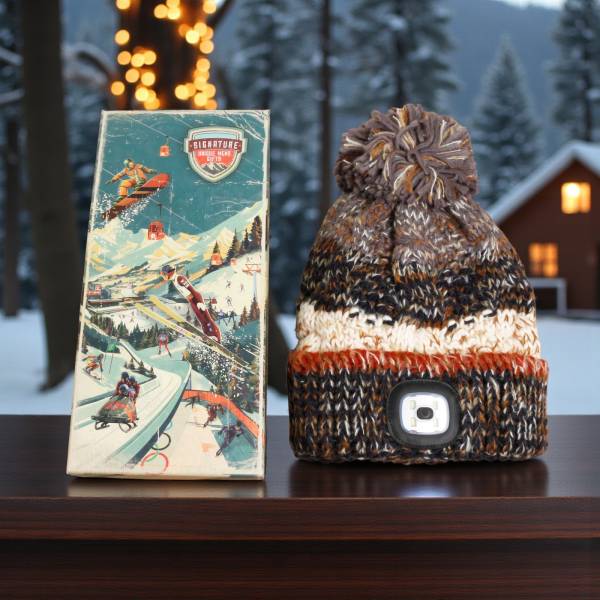 Chunky Knit Rechargeable LED Torch Hat