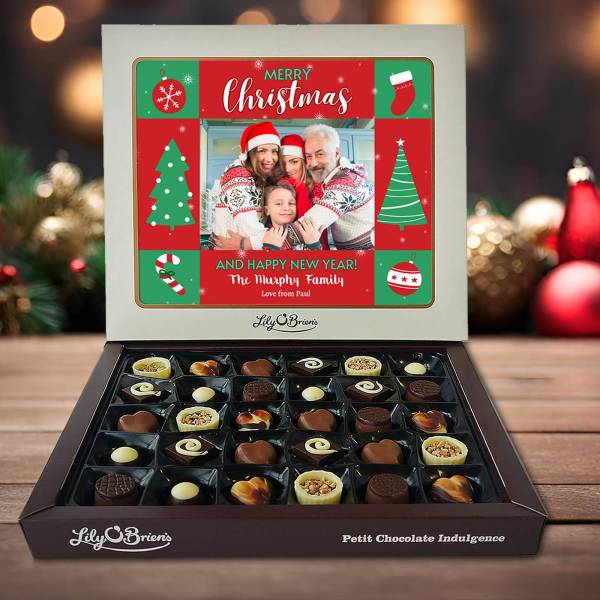Any Photo Merry Christmas - Personalised Chocolate Box 270g