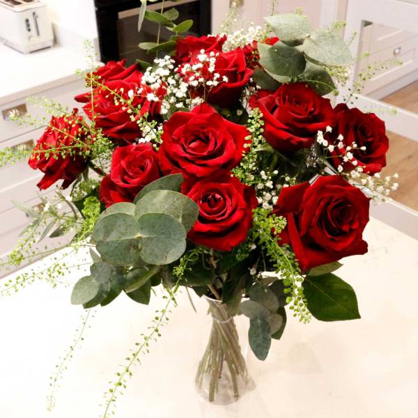The Valentine's Day Dozen Premium Red Roses Bouquet