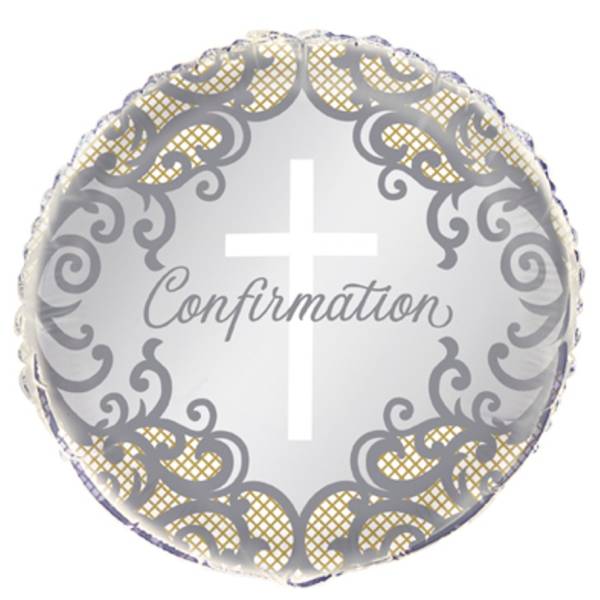 Confirmation Balloon in a Box - Available in Pink, Blue or Silver