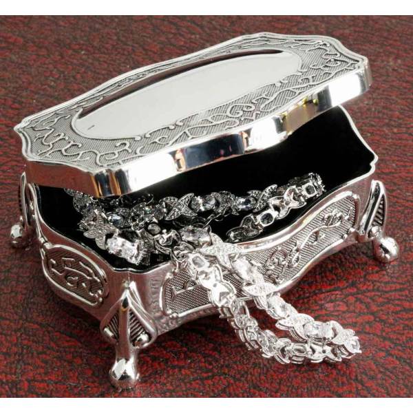 Oblong Trinket Box with Flowers - Engraved With Your Message