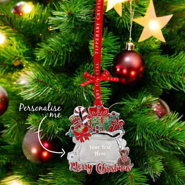 Personalised Christmas Santa Sack Decoration - Tipperary Crystal