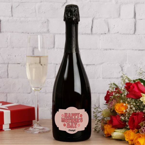 Happy Mother's Day Pink - Personalised Prosecco