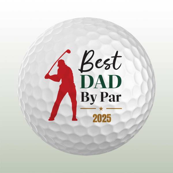 Best Dad By Par Personalised Golf Ball - Set of 3 Balls