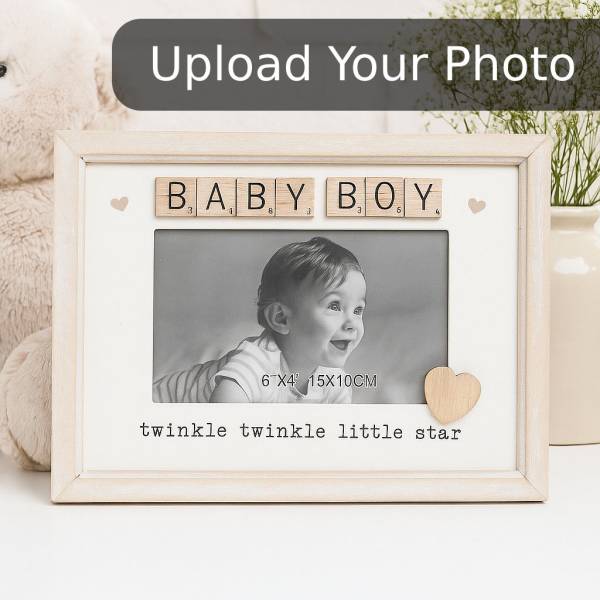 Scrabble Sentiments Frame Baby Boy