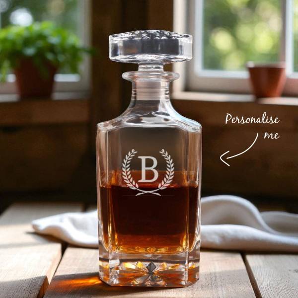 Personalised Square Glass Decanter