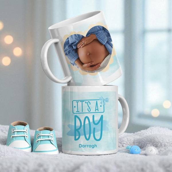 It's a Boy! Gender Reveal - Photo Design - Personalised Mug