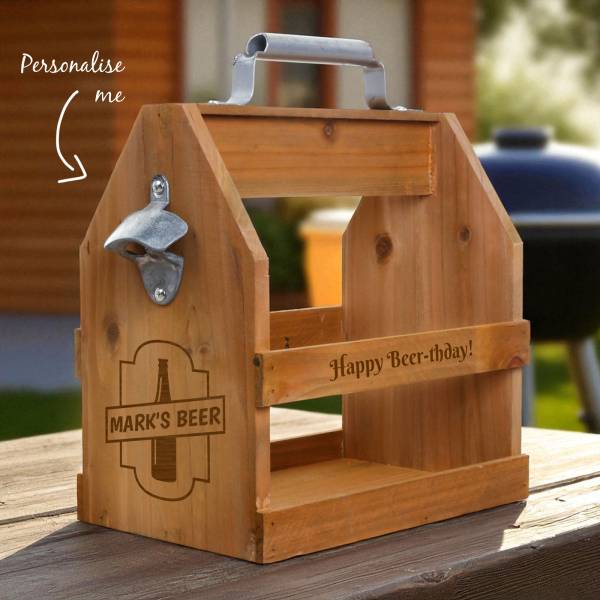 Personalised Wooden Beer Crate