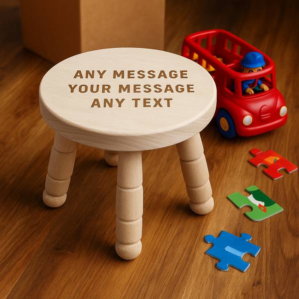 Children's Any Message Personalised Milk Stool