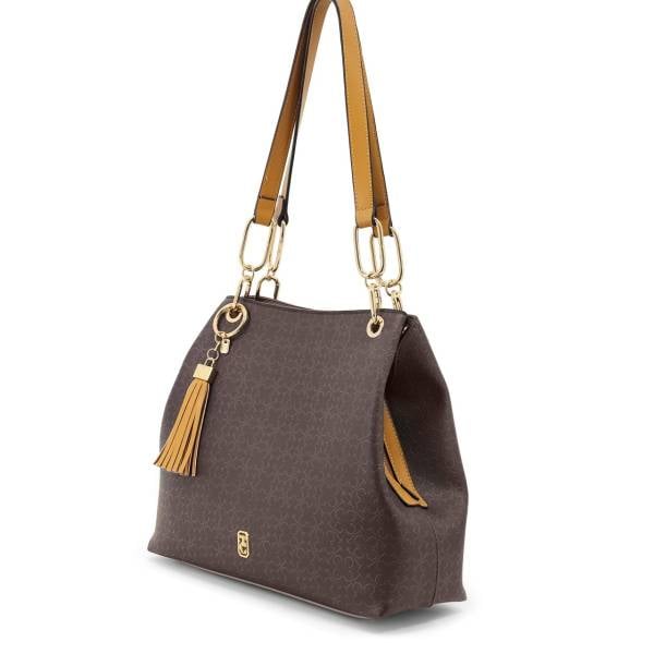 Tipperary Crystal Monogram Tote Mocha
