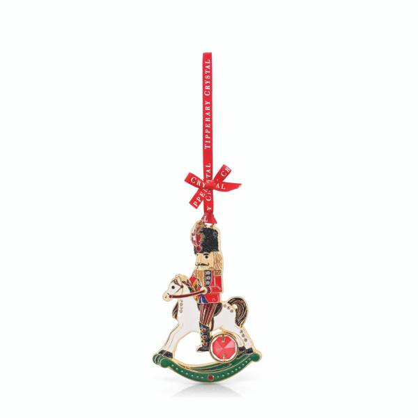 Tipperary Crystal Nutcracker on Horse Gem Christmas Decoration