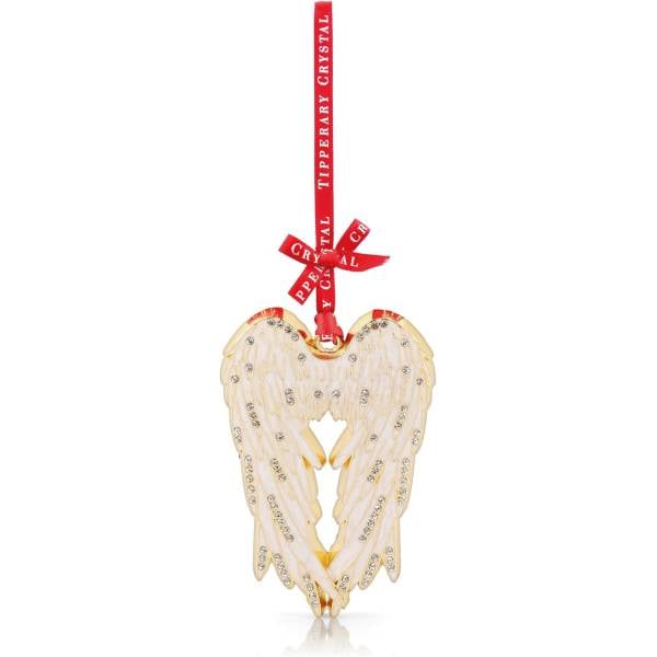 Tipperary Crystal Sparkle Angel Wings Christmas Decoration
