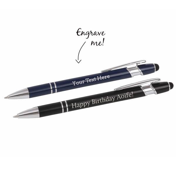 Set of 5 Personalised Ballpoint Pens (Black Ink)