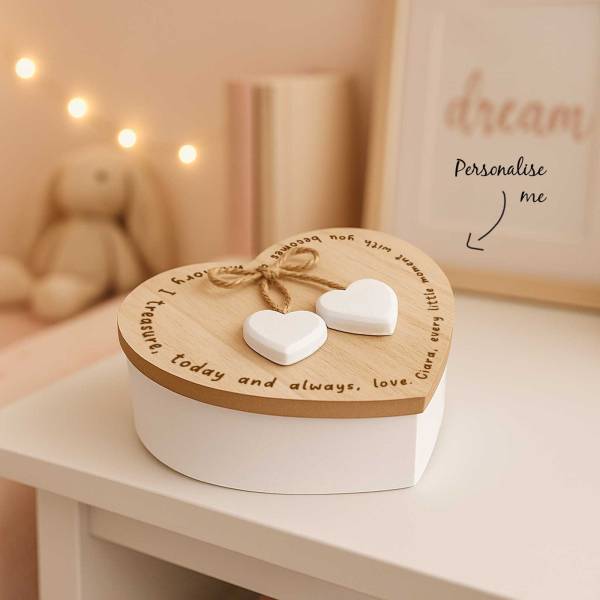 Personalised Heart Keepsake Box