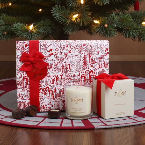 Yuletide Butlers Chocs & Wild Fern Candle Gift Set