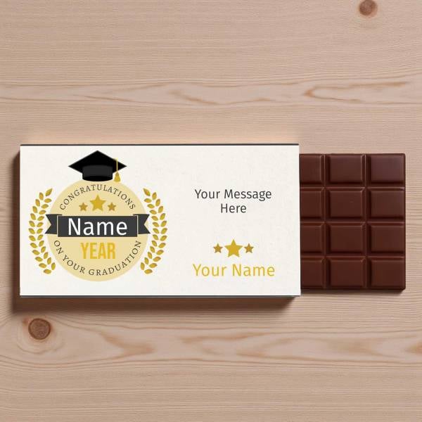 Congratulations On Your Graduation Personalised Chocolate Bar 90g