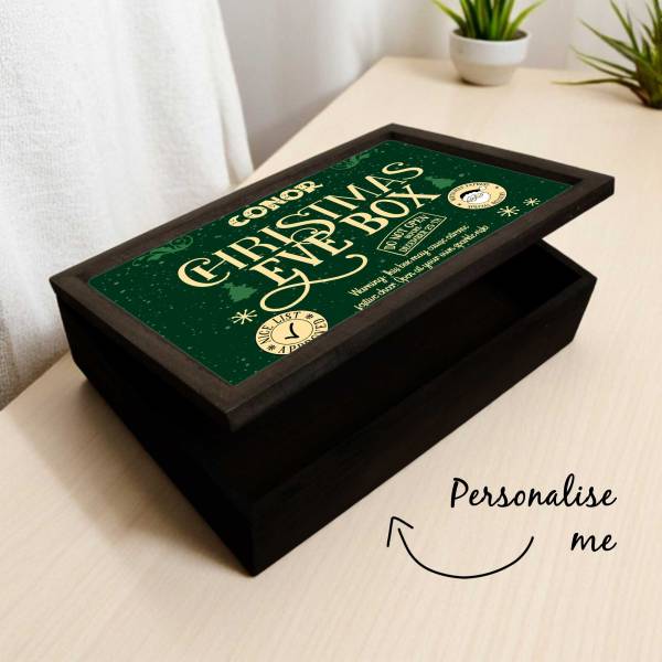 Christmas Personalised Dark Wood Keepsake Box