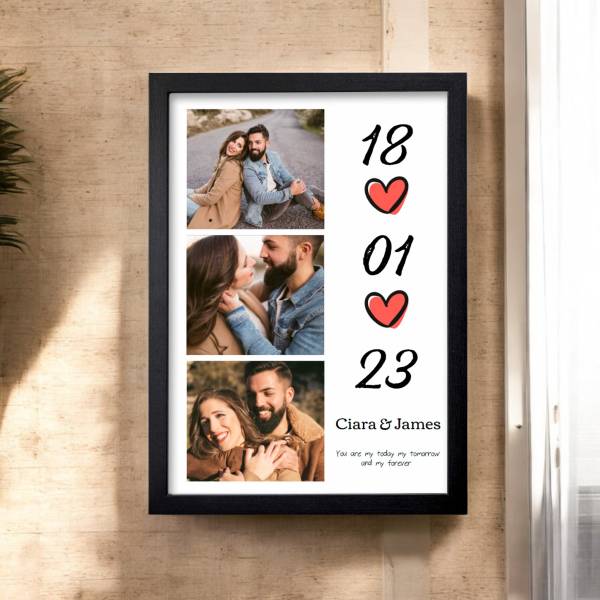 Couple Photo Print with Special Date – Personalised Poster