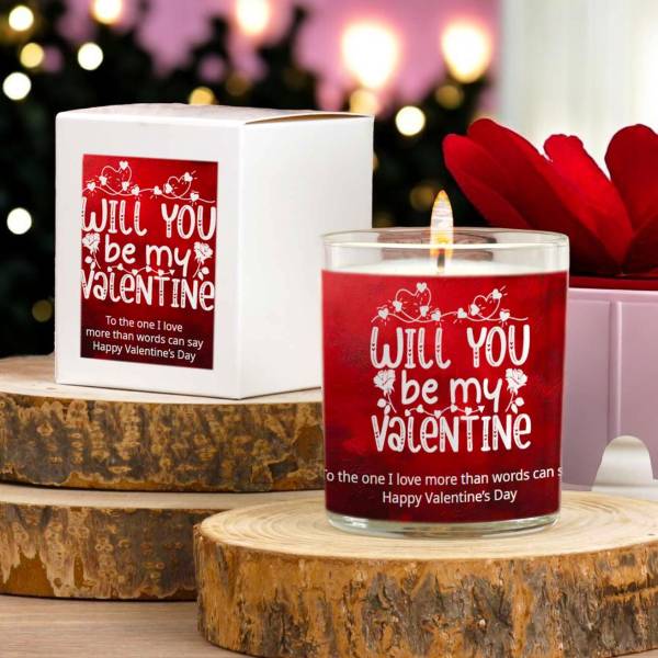 Will You Be My Valentine – Personalised Scented Candle