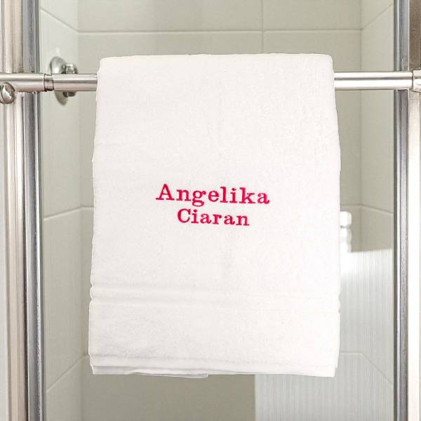 Embroidered Personalised Bath Towel