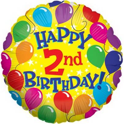 Happy 2nd Birthday Balloon in a Box