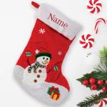 Snowman Personalised Christmas Stocking
