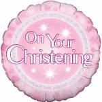 On Your Christening Day PINK Balloon in a Box