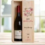 Mum You're The Best Personalised Wooden Single Wine Box