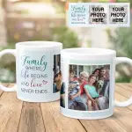 Family Any Text And 2 Photos - Personalised Mug