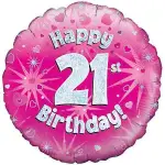 Happy 21st Birthday Pink Balloon in a Box