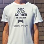 Dad by Day Gamer by Night Personalised T-Shirt