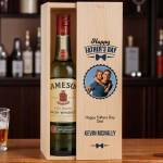 Happy Father's Day Photo Whiskey - Personalised Wooden Box