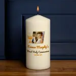 On Your First Communion Chalice Any Photo - Personalised Candle